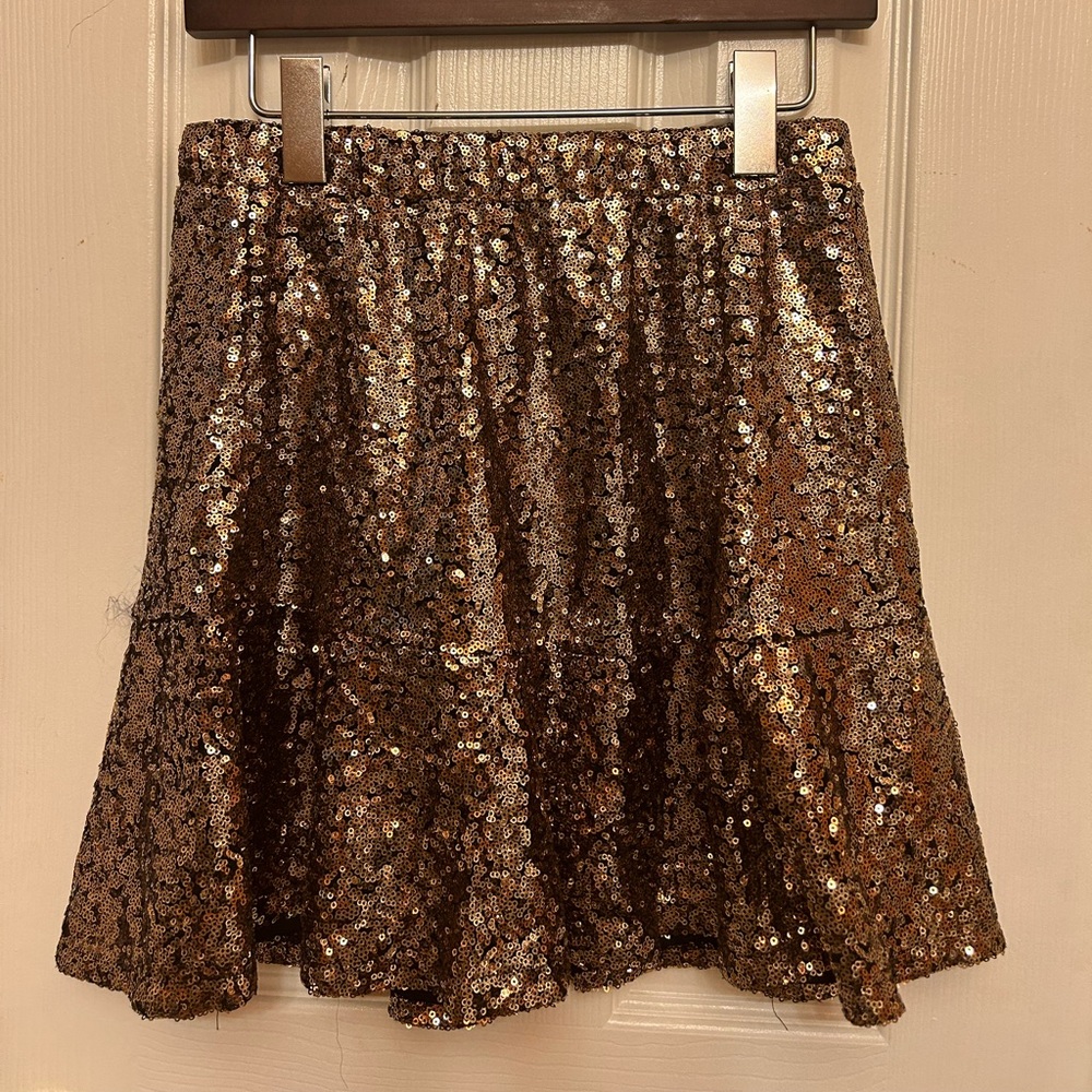 Women’s Golden Sequence Mini Skirt Size Small